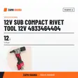 Milwaukee 12V Sub Compact Rivet Tool (M12bprt-0) - 2