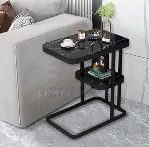 C-Shape 2-Tier Modern Coffeeand Side Table