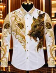 High Quality Rhinestones Designer Shirt - 2