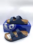 Blue Black Birkenstock Arizona Two-Strap Sandals - 2
