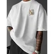 Men's Oversized Bear Print Streetwear T-Shirt - 2