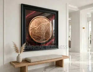 Ghana Heritage Framed Wall Art - 1 Pesewa Adomi Bridge Edition