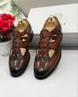 Versace Men's Leather Sandals - Brown, Sizes 39-46 - 1