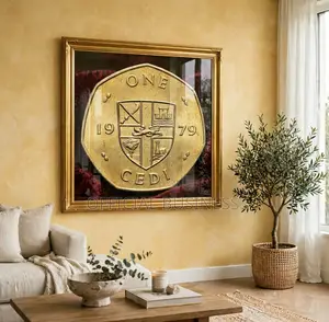 Ghana Heritage Framed 1 Cedi Wall Art (1979)