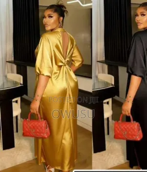 Pat's Closet Women's Gold Long Dress