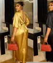 Pat's Closet Women's Gold Long Dress - 1