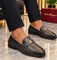 Salvatore Ferragamo Executive Men's Leather Loafers - Coffee Brown - 2