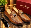 Salvatore Ferragamo Brown Leather Men's Shoes - 1