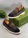 Premium Men's Timberland Suede Slip-on Loafers - Gray - 1