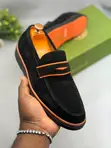 Timberland Men's Suede Loafers (Black/Orange Sole) - Brand New - 3