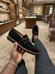Timberland Men's Suede Loafers (Black/Orange Sole) - Brand New - 4