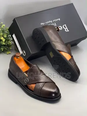 Berluti Leather Loafers - Coffee