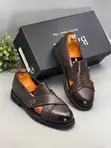 Berluti Leather Loafers - Coffee - 2