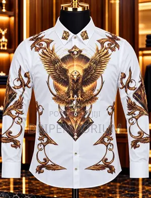 Rhinestones Design Men's Shirt