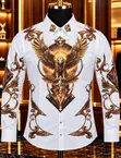 Rhinestones Design Men's Shirt - 1