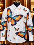 Rhinestones Design Men's Shirt - 5