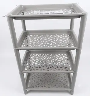 4-Tier Plastic Storage Shelf Rack