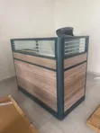 Zuo Modern Receptionist Front Desk - Wood Panel Finish - 1
