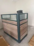 Zuo Modern Receptionist Front Desk - Wood Panel Finish - 2