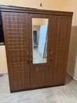 Zuo Modern 3-Door Wardrobe with Mirror and Drawer - 1