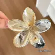 Marble Design Plumeria Flower Claw Clip - 5
