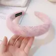 Handmade High Crown Headband - Pink - 5
