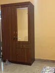 2-Door Wooden Wardrobe with Drawers - Brown - 1