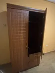 2-Door Wooden Wardrobe with Drawers - Brown - 2