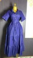Light Jeans Colored Maxi Dress - 1