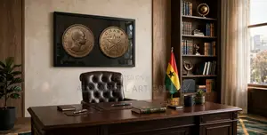 Kwame Nkrumah 1958 Ghana One Penny Framed Wall Art