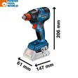 Bosch Professional GDX 18V-200 Brushless Impact Driver/Wrench - 3