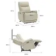 Leather Power Recliner with Power Headrest - 1