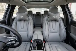 Premium Ash Leather Seat Covers with White Stitch