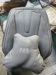 Premium Ash Leather Seat Covers with White Stitch - 2