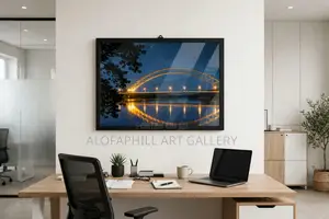 Adomi Bridge at Night Luxury Wall Art