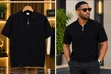 All Black Knitted Club T-Shirts for Men - 2
