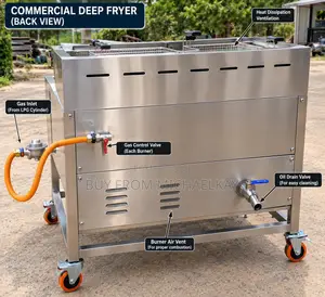 Commercial Double Basket Gas Deep Fryer