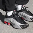 Nike Shox R4 Sneakers - Black/Silver/Red | Unisex - 3