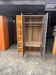 2-in-1 Shelving Wardrobe with Light - 2