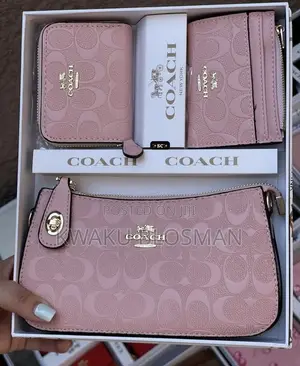 3-in-1 Coach Bag Set - Black