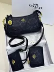 3-in-1 Coach Bag Set - Black - 2