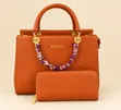 Women's Black Handbag and Wallet Set - 1
