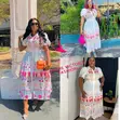 A&D Multicolor Long Dress with Buttons - 2