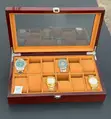Original Cherry Wood Watch Box - 3 Slots - 2