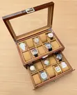 Original Cherry Wood Watch Box - 3 Slots - 5