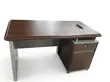 Modern Executive Office Desk - Walnut - 1