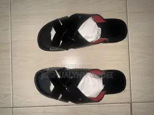 La Black Double Cross Sandals for Men