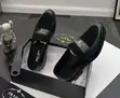Prada Brushed Leather Triangle Logo Loafers - 1