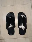 La Black Textured Wide Strap Sandals for Men - 2