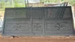 Modern Black Steel Gate with Decorative Design - 1